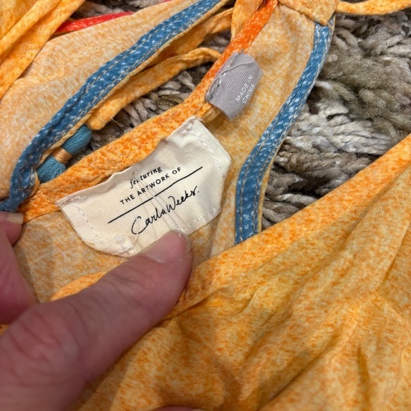Anthropologie x Carla Weeks Maxi Dress rainbow lightweight - Picture 10 of 11